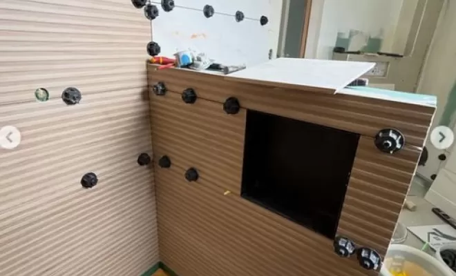 Rénovation des murs avec un effet marbre dans une salle de bain à Rochefort, Saintes, S.A.R.L PIAUD Rénovation